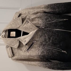 Black and White Wool Jacket Gap